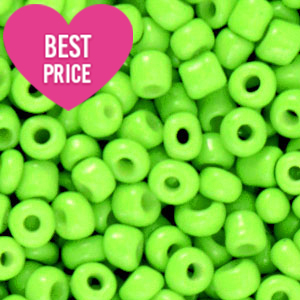 Glasperlen Rocailles 6/0 (4mm) Neon lime green