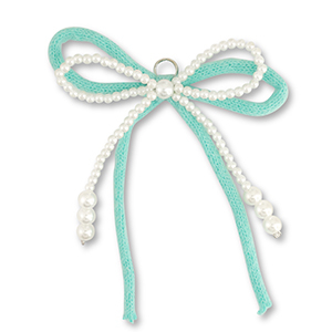Statement-Anh&auml;nger Doppelt Schleife White-mint green