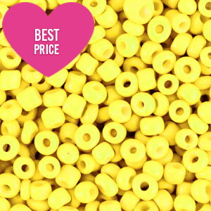 Glasperlen Rocailles 12/0 (2mm) Bold neon yellow