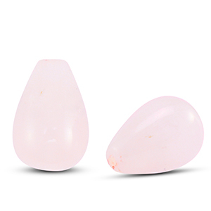 Naturstein Perlen quarz Tropfen Light pink