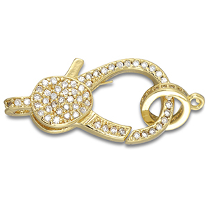 Brass TQ Metall Karabinerverschluss Gold