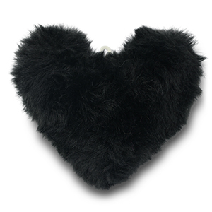 Statement-Anh&auml;nger Pompon Herz Black