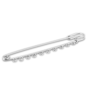 Metall Zubeh&ouml;r Schmuck-Sicherheitsnadel mit 10 &Ouml;sen Silver