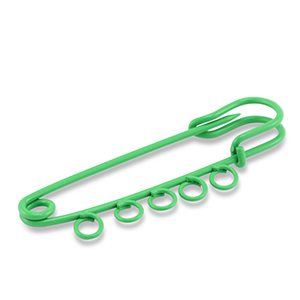 Farbiges Zubeh&ouml;r Schmuck-Sicherheitsnadel mit 5 &Ouml;sen Green