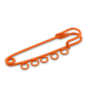 Farbiges Zubeh&ouml;r Schmuck-Sicherheitsnadel mit 5 &Ouml;sen Orange