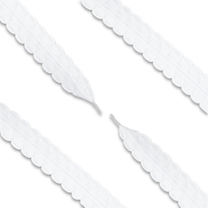 Trendy Schn&uuml;rsenkel mit Herzkante White