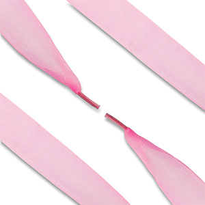 Trendy Schn&uuml;rsenkel Organza Pink