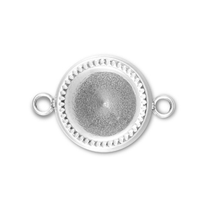 BY31&reg; Stainless Steel - Rostfrei Stahl Zwischenst&uuml;ck mit Fassung f&uuml;r SS39 Chaton Silver