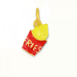 Metall Anh&auml;nger Frites Red-yellow-gold