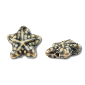 Perlen Keramik Seestern Light brown