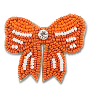Broschen Schleife Orange-white