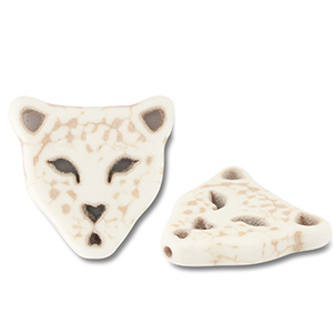 Perlen Keramik Leopard Off white
