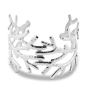Armb&auml;nder aus Stainless Steel - Rostfreiem Stahl Bangle Koralle Silver