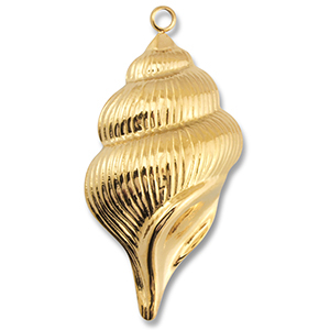 Stainless Steel - Rostfrei Stahl Anh&auml;nger Wellhornschnecke Gold