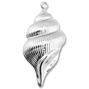 Stainless Steel - Rostfrei Stahl Anh&auml;nger Wellhornschnecke Silver