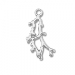 Stainless Steel - Rostfrei Stahl Anh&auml;nger Koralle Silver