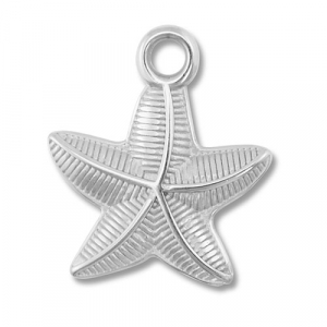 Stainless Steel - Rostfrei Stahl Anh&auml;nger Seestern Silver