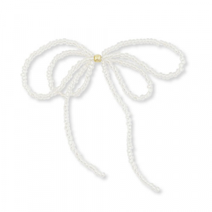 Statement-Anh&auml;nger Schleife Silverlined transparent-gold