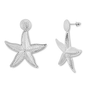 Trendy Ohrringe Seestern Silver