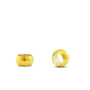 Stainless Steel - Rostfrei Stahl Schmuckzubeh&ouml;r Perlen / Ring 3x1mm Gold