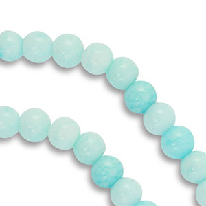 6 mm Glasperlen Mint turquoise
