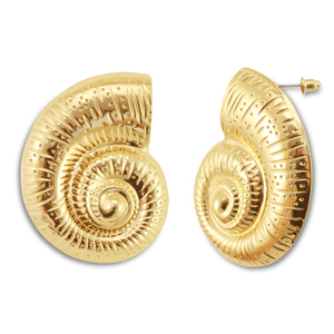 Trendy Ohrringe Muschel Gold