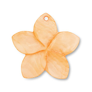 Muschel Anh&auml;nger Blume Orange