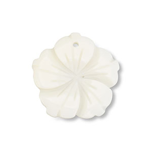 Muschel Anh&auml;nger Blume White