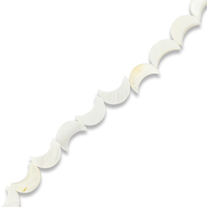 Muschel Perlen Mond Off white