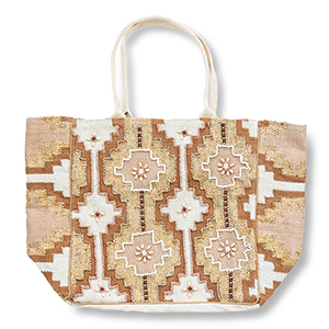 BY31&reg; Strandtasche Beige-brown-gold