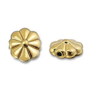 Stainless Steel - Rostfrei Stahl Perlen Blume Gold