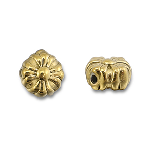 Stainless Steel - Rostfrei Stahl Perlen Blume Gold