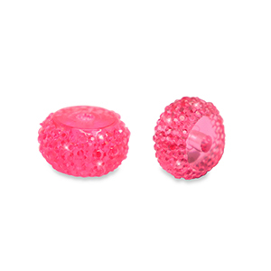 Resin Perlen Rondell 10mm Pink