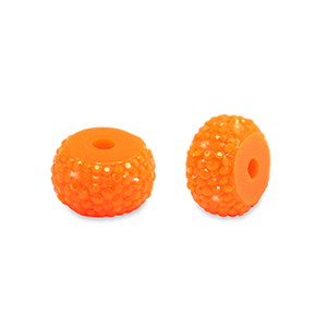 Resin Perlen Rondell 6mm Neon orange