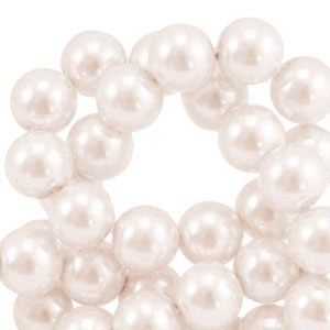 Glaswachsperlen 8mm Cream pink