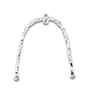 Stainless Steel - Rostfrei Stahl Anh&auml;nger / Zwischenst&uuml;ck Bogen Silver