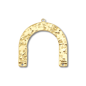 Stainless Steel - Rostfrei Stahl Anh&auml;nger / Zwischenst&uuml;ck Bogen Gold