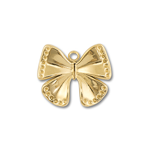 Stainless Steel - Rostfrei Stahl Anh&auml;nger Schmetterling Gold
