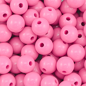 10 mm DQ Acrylperlen Pink