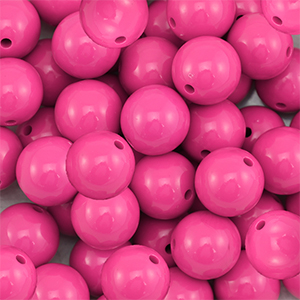 14 mm DQ Acrylperlen Magenta pink