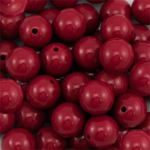 14 mm DQ Acrylperlen Wine red