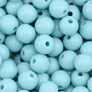 10 mm DQ Acrylperlen Pastel blue