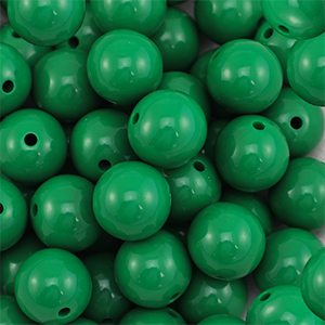 16 mm DQ Acrylperlen Dark green