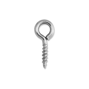 Stainless Steel - Rostfrei Stahl Schmuckzubeh&ouml;r Schraub&ouml;se Silver