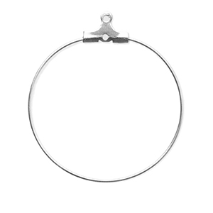 Stainless Steel - Rostfrei Stahl Schmuckzubeh&ouml;r Ohrringe Creolen H&auml;nger Silver