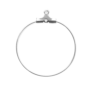 Stainless Steel - Rostfrei Stahl Schmuckzubeh&ouml;r Ohrringe Creolen H&auml;nger Silver