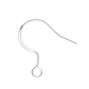 Stainless Steel - Rostfrei Stahl Schmuckzubeh&ouml;r Ohrringe / Ohrh&auml;nger mit &Ouml;se Silver