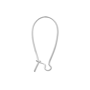 Stainless Steel - Rostfrei Stahl Schmuckzubeh&ouml;r Ohrh&auml;nger verschliessbar Silver