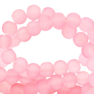 6 mm Glasperlen matt Azalea pink
