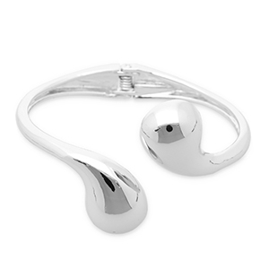 Metallarmb&auml;nder Tropfenform Silver